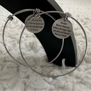 2 Solid Stainless Steel Bangle